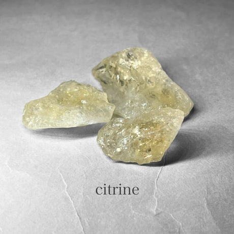 Citrine / シトリン原石 11 ( 3個セット・レインボーあり )