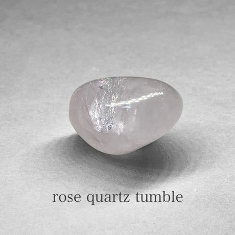 rose quartz tumble / ローズクォーツタンブル A ( レインボーあり )