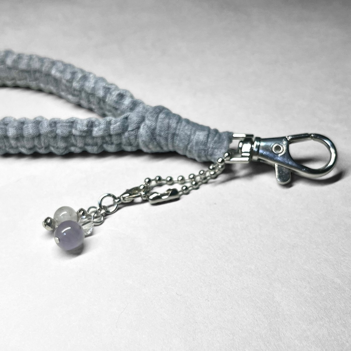 T-shirt yarn keychain 5 / Tシャツヤーンキーホルダー 5：アメジスト