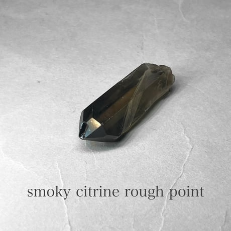 smoky citrine rough point：time link / スモーキーシトリンラフポイント 5：タイムリンク 透明度B+