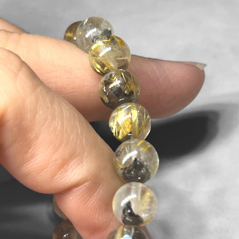 hematite in titin rutile bracelet / ヘマタイトインタイチン hematite in titin rutile bracelet / ヘマタイトインタイチン