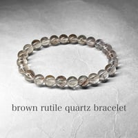brown rutile quartz bracelet / ブラウンルチルクォーツブレスレット C