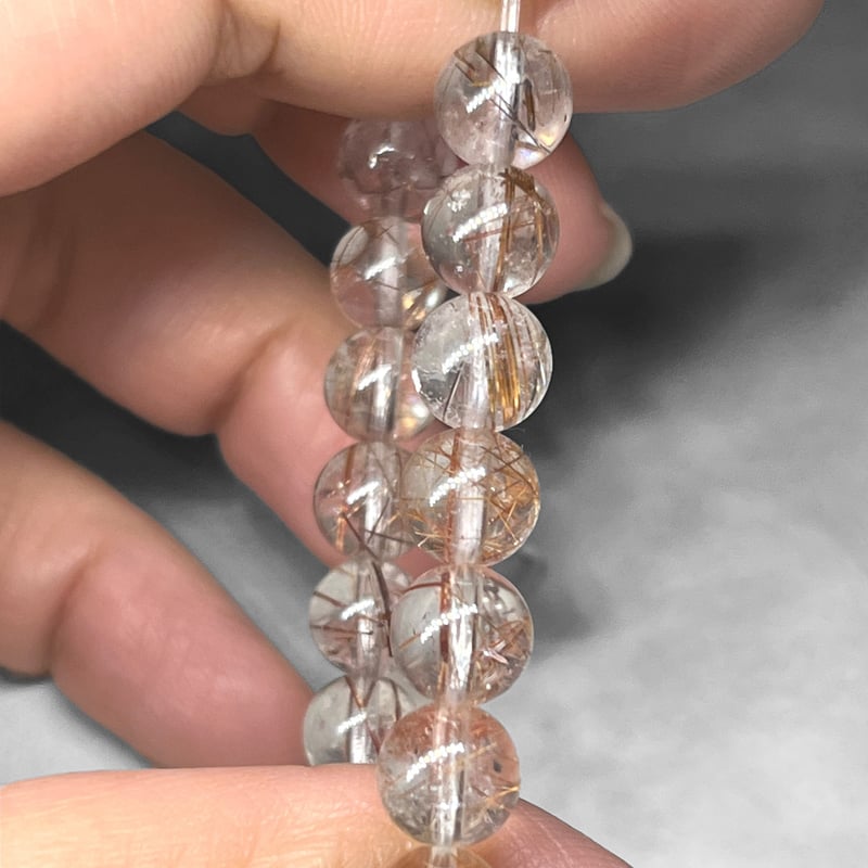 brown rutile quartz bracelet / ブラウンルチルクォーツブレスレッ