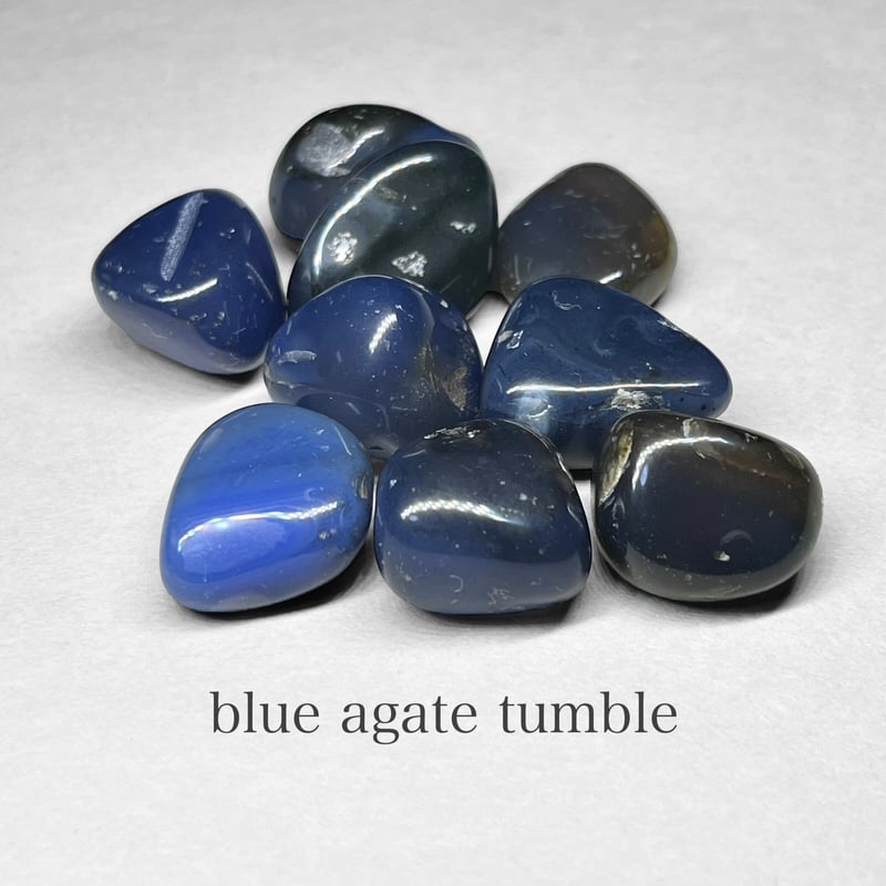 青色アゲート blue agate tumble / ブルーアゲートタンブル B | N.st