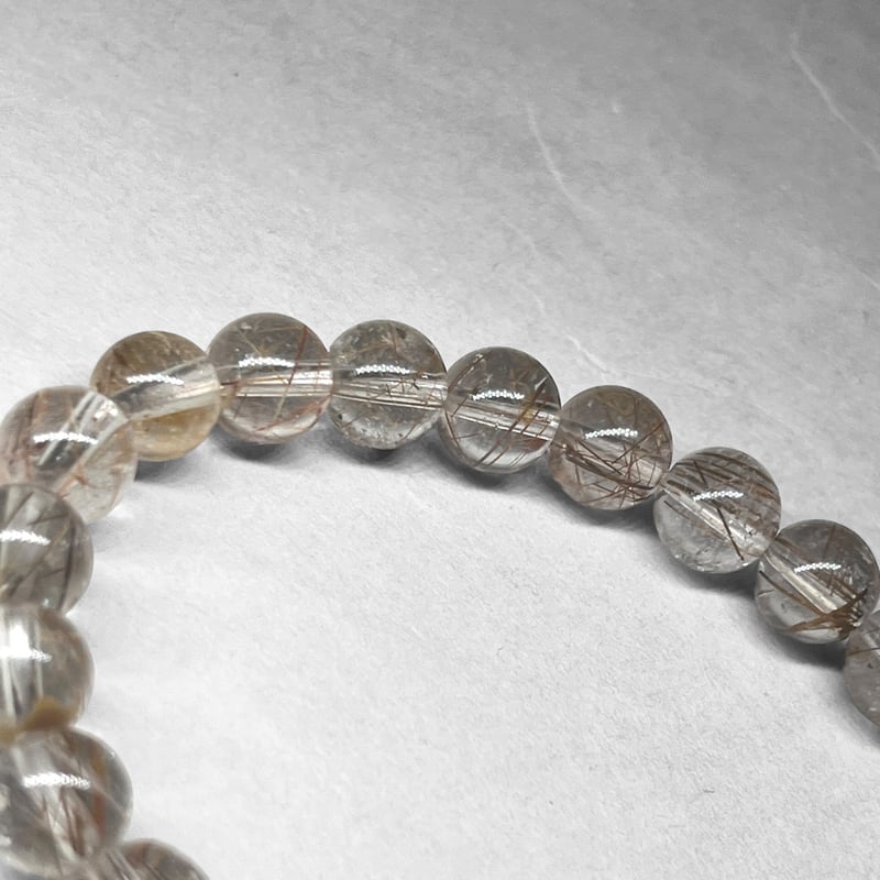 brown rutile quartz bracelet / ブラウンルチルクォーツブレスレッ