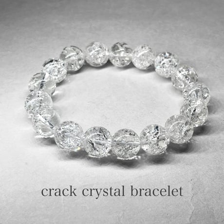 crack crystal bracelet / クラック水晶ブレスレット 10mm A ( レインボーあり )