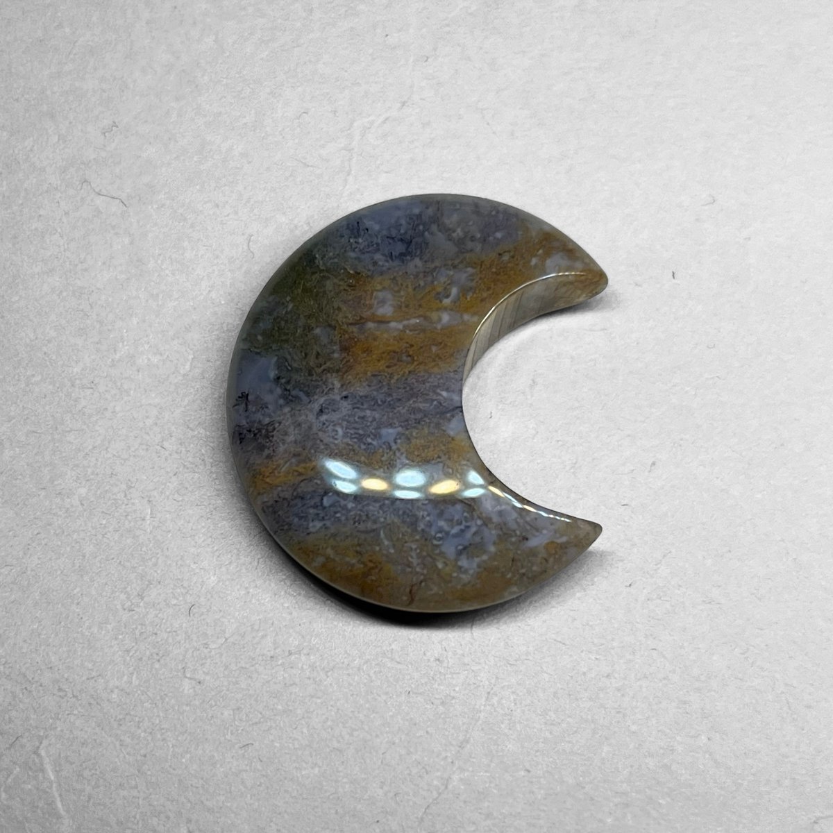 パープルモスアゲート 月 スカル 天然石 456g purple moss agate：moon / パープルモスアゲート：月 | N.st