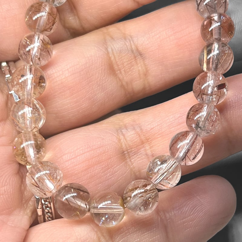 brown rutile quartz bracelet / ブラウンルチルクォーツブレスレッ