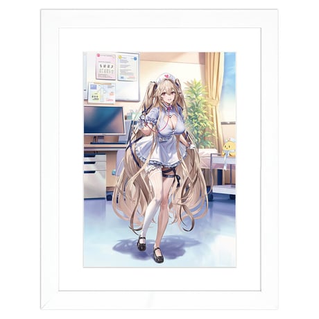 アズールレーン　描き下ろしキャラファイングラフ （アンカレッジ／ナース） A4
