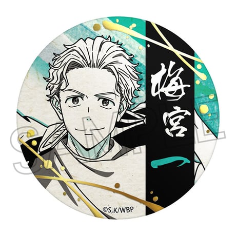WIND BREAKER 箔押し和紙缶バッジ 6個入りBOX