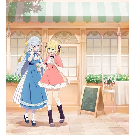 転生王女と天才令嬢の魔法革命　描き下ろし複製原画 （アニスフィア＆ユフィリア／街歩き）
