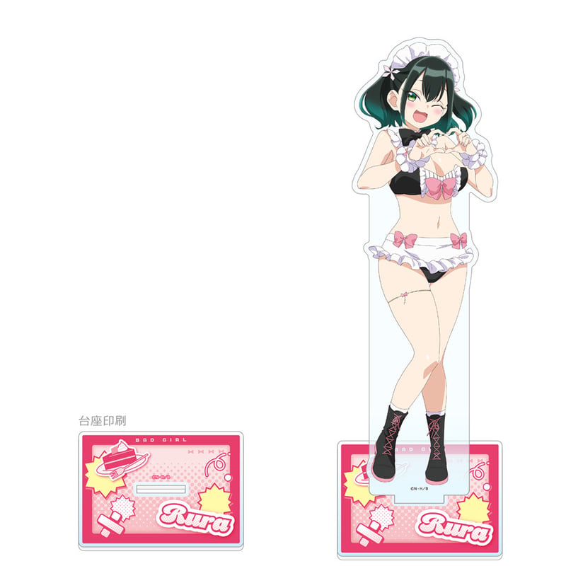 ばっどがーる 優谷優 描き下ろし特大アクリルスタンド メイド水着 C106 ばっどがーる 描き下ろし特大アクリルスタンド 優谷優 メイド水着