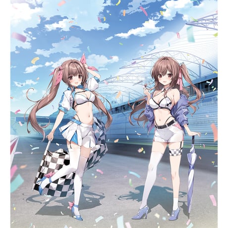 karory先生　描き下ろし複製原画 （蒼海舞香＆蒼海夏音／レースクイーン）