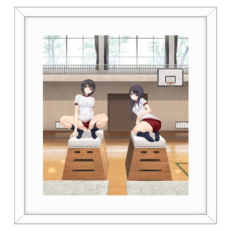 珈琲貴族先生　描き下ろし複製原画 （青山澄香＆白峰莉花／跳び箱）