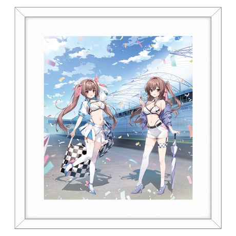 karory先生　描き下ろし複製原画 （蒼海舞香＆蒼海夏音／レースクイーン）