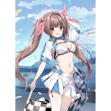 karory先生　描き下ろしB2タペストリー （蒼海夏音／レースクイーン）Wスエード