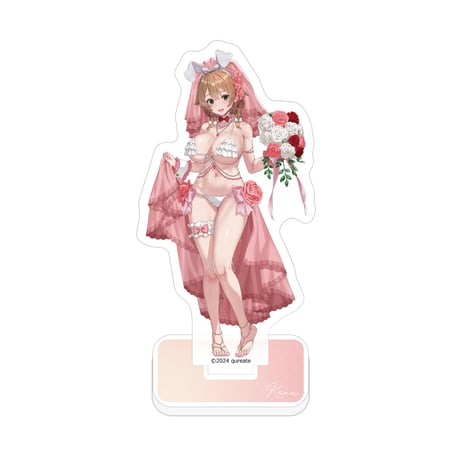 バニーガーデン　描き下ろしアクリルスタンド （花奈／バニーウエディング水着）