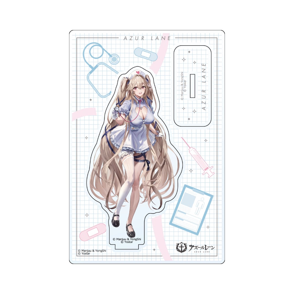 アズールレーン　アンカレッジ　缶バッジ　アクリルチャーム　カードチャーム アズールレーン 描き下ろしアクリルスタンド （アンカレッジ／ナース