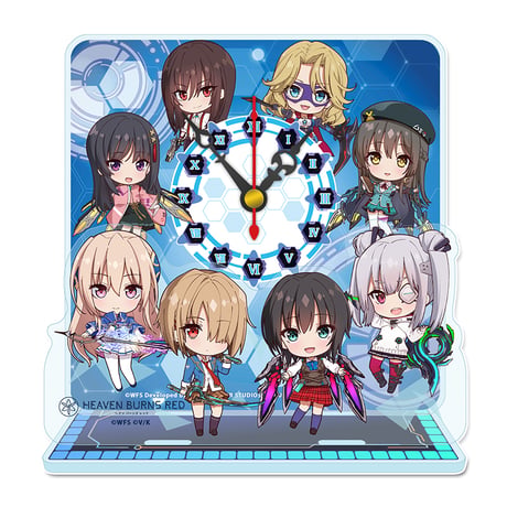 ヘブンバーンズレッド　ぷちちょこミニアクリル置時計【部隊長】
