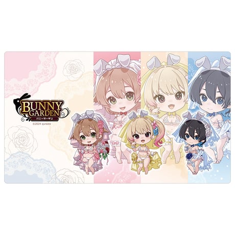 バニーガーデン　ラバーマット （ミニキャラ／バニーウエディング水着）