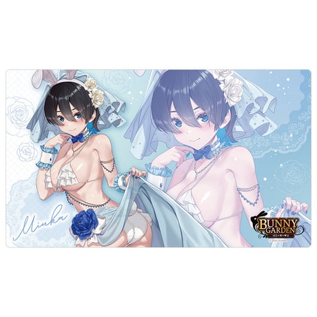 バニーガーデン　描き下ろしラバーマット （美羽香／バニーウエディング水着）