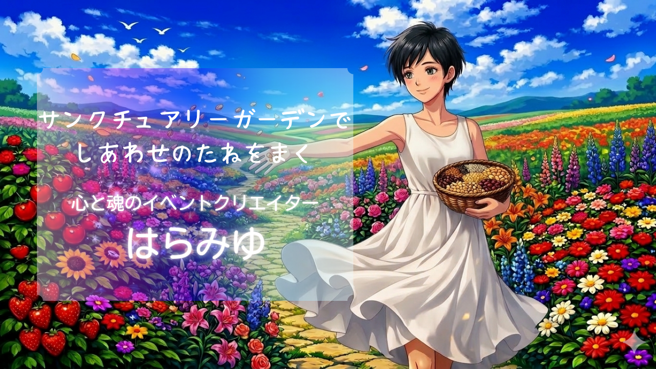 しあわせの たねをまく はらみゆ