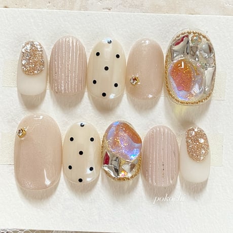 ぽこち nail 透け感ぽこぽこネイル- ネイルチップ専門店ミチネイル