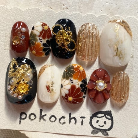 ぽこち nail CATEGORY 和柄現品ネイルチップ | pokochi nail