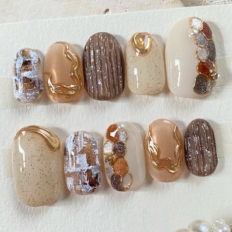 ぽこち nail 透け感ぽこぽこネイル- ネイルチップ専門店ミチネイル