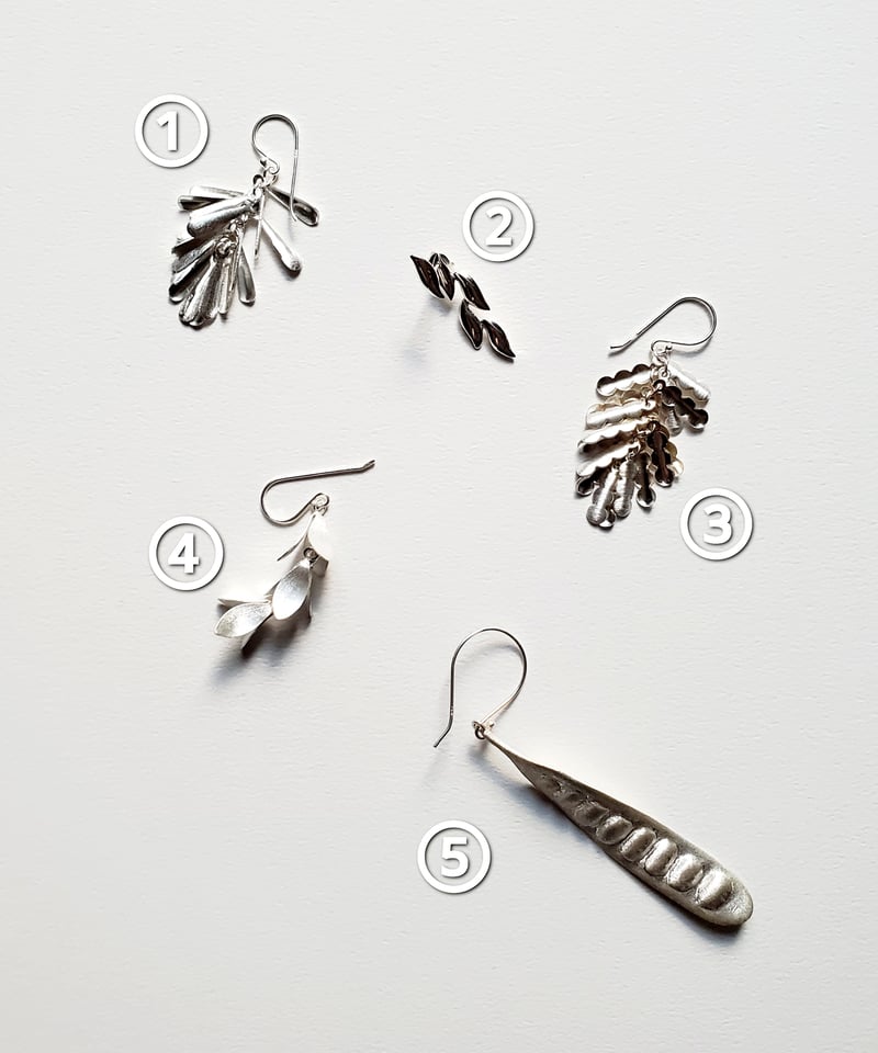 kaju/植物モチーフのピアス5種 | kaju