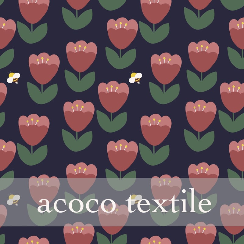 A4サイズ】ちゅちゅちゅチューリップ柄 2枚セット【ダウンロードデータ