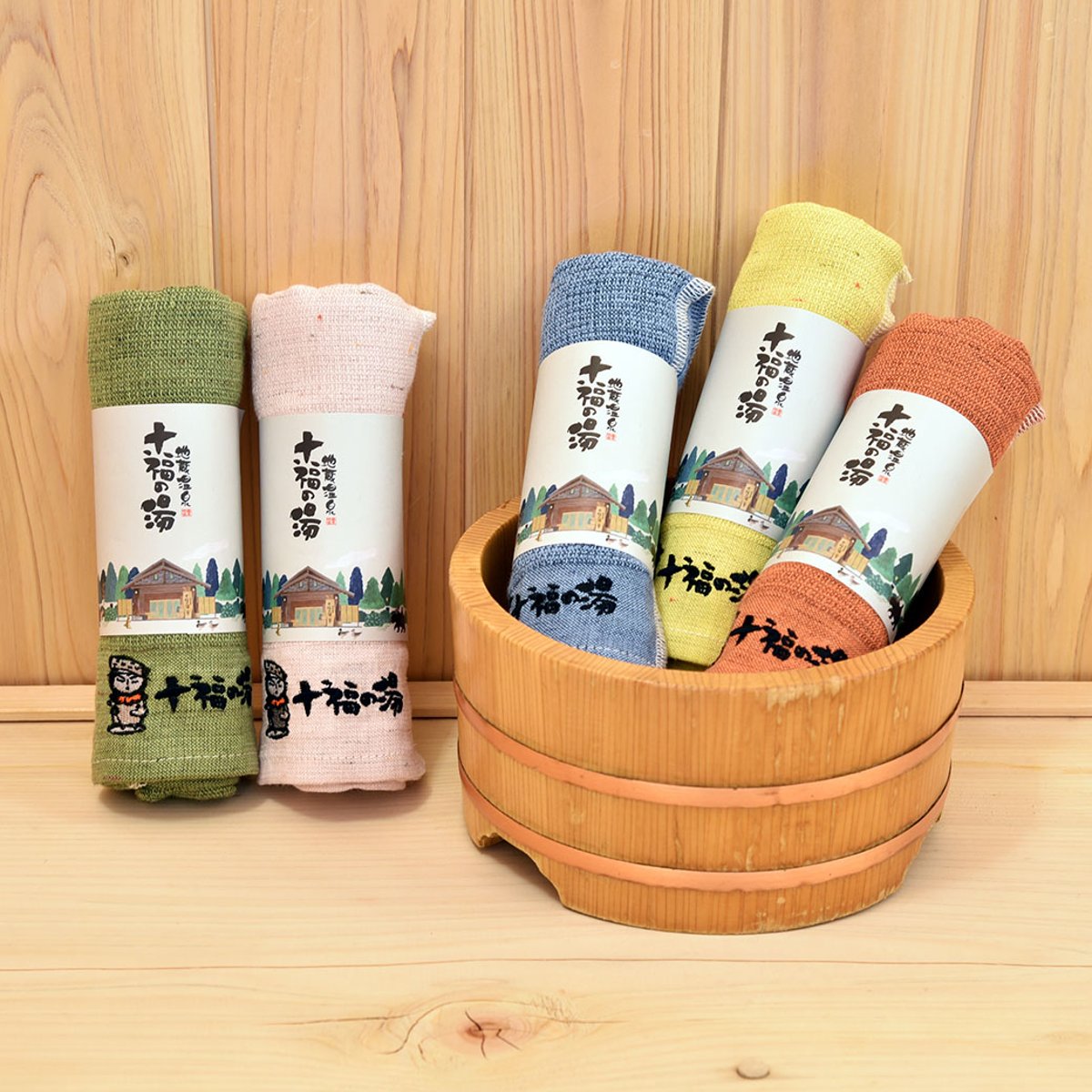 吸水性抜群な今治タオルの『十福の湯ロゴ入りオリジナルMOKU