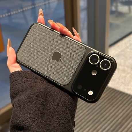 「490」magsafe対応 iphone17pro/16/15ケース カメラ保護 ファインウーブンケース