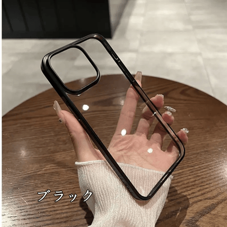 「287」クリア iphone16pro/16promax ケース シンプル iphone ケース サイドカラー