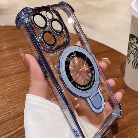 「275」クリア iphone17/16/16pro ケース magsafe iphone スタンド 付き ケース 耐衝撃