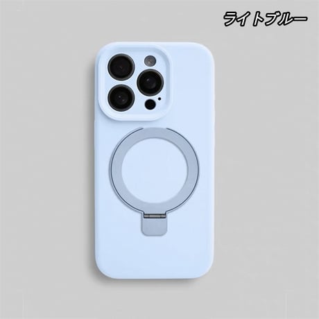「510」iphoneケース リキッドシリコン iphone17pro/16proケース magsafe スタンド