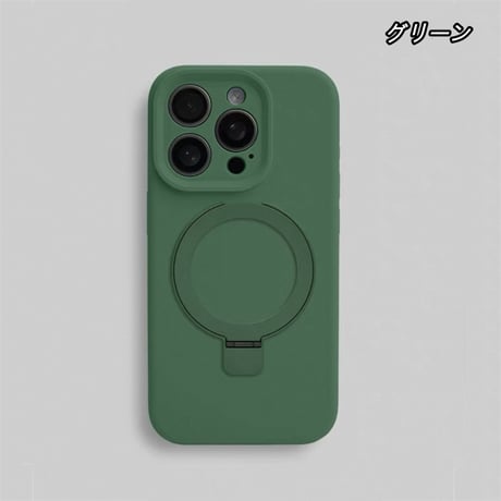 「510」iphoneケース リキッドシリコン iphone17pro/16proケース magsafe スタンド