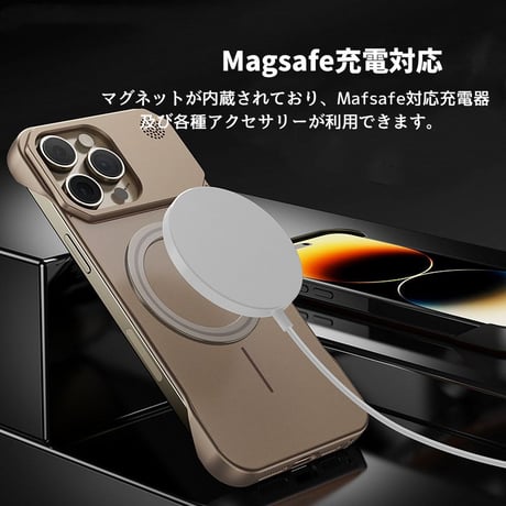 「359」magsafe 対応 ケース iphone16/15 フレームレスケース アロマチップ内蔵
