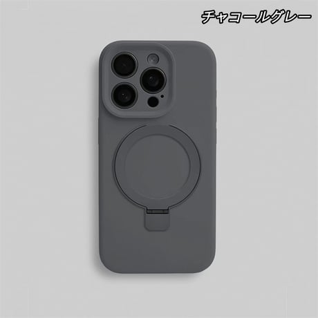 「510」iphoneケース リキッドシリコン iphone17pro/16proケース magsafe スタンド
