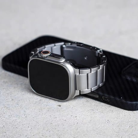 「524」アップルウォッチバンド チタン メンズ apple watchバンド ビジネス 高級