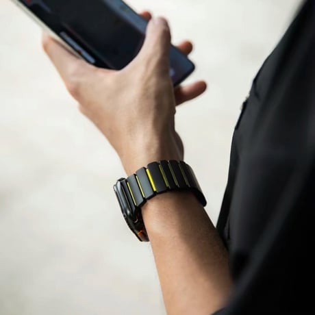 「533」apple watch チタン バンド series7/8/9/10/Ultra アップルウォッチバンド マグネット 高級 メンズ