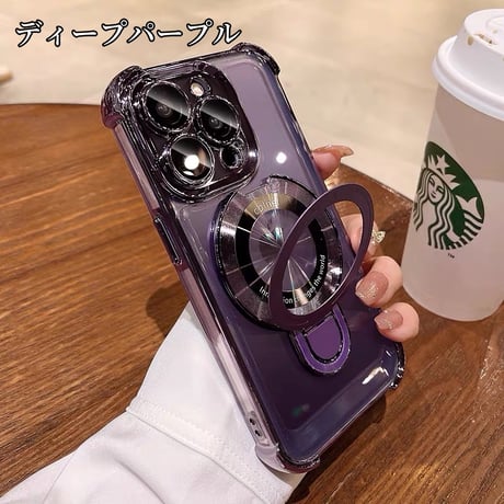 「275」クリア iphone17/16/16pro ケース magsafe iphone スタンド 付き ケース 耐衝撃