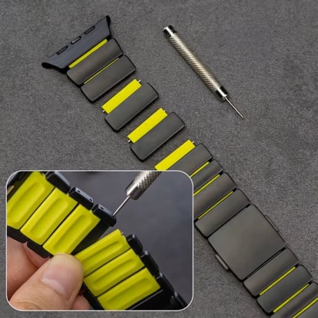 「533」apple watch チタン バンド series7/8/9/10/Ultra アップルウォッチバンド マグネット 高級 メンズ