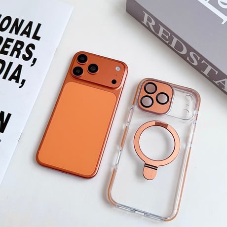 「477」Easoncase 隠しスタンド付き iphone17/17pro ケース クリア 黄ばみにくい iphone16/15 ケース magsafe対応