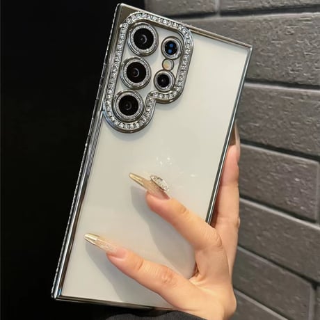 「194」galaxy ケース おしゃれ 透明 ギャラクシーs24/s23+ ケース キラキラ インナーシート付き