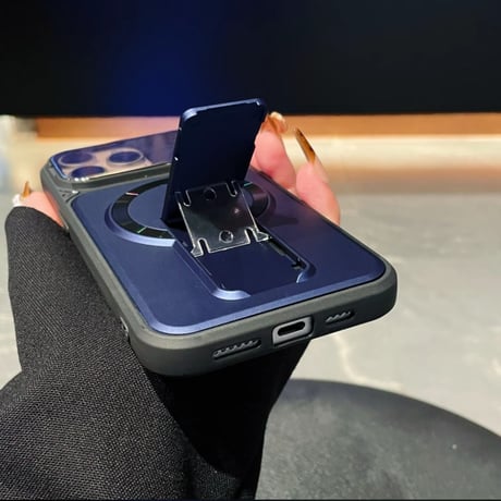「515」iphone スタンド 付き ケース カメラ保護 magsafeケース おしゃれ