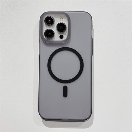 「158」iphone ケース 滑り 止め iphone15/14 magsafe 対応 ケース 半透明