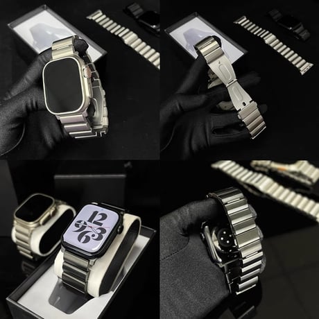 「169」アップル ウォッチ バンド メンズ おしゃれ apple watch チタン バンド