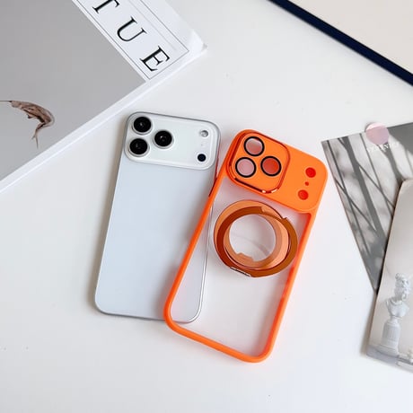 「393」Easoncase マグセーフ ケース iphone17/16 ケース 360度回転スタンド カメラ保護