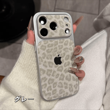 「496」ヒョウ柄 スマホケース キラキラ iphone17/17proケース かわいい